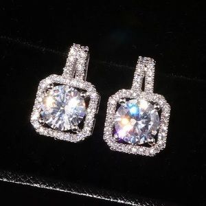 Elegant Silver Crystal Earrings